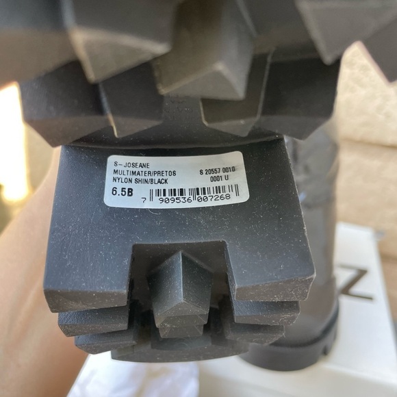 SCHUTZ Joseane Nylon Shine Chunky Lug Sole Puffer Quilted Boots Size 6.5 - Picture 10 of 11